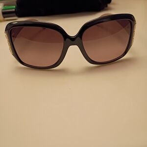 Salvatore Ferragamo Black and Brown Sunglasses